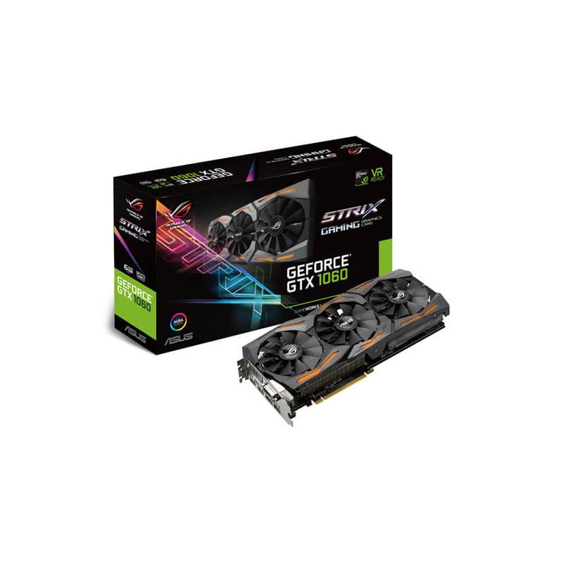 Manufacturer Refurbished ASUS ROG Strix GeForce GTX 1060 GDDR5 6GB RGB Graphics Card -Graphics Card Only