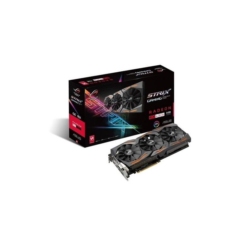 Manufacturer Refurbished ASUS ROG Strix RX 480 O8G Gaming Graphics Card - Graphics Card Only