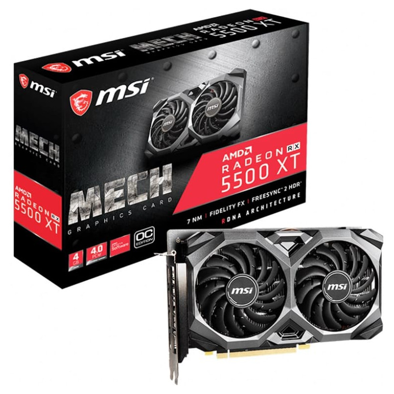 MSI MECH Radeon RX 5500 XT 4G OC Graphics Card