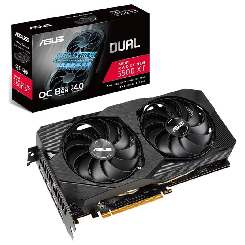 ASUS Dual Radeon RX 5500 XT O8G Graphics Card