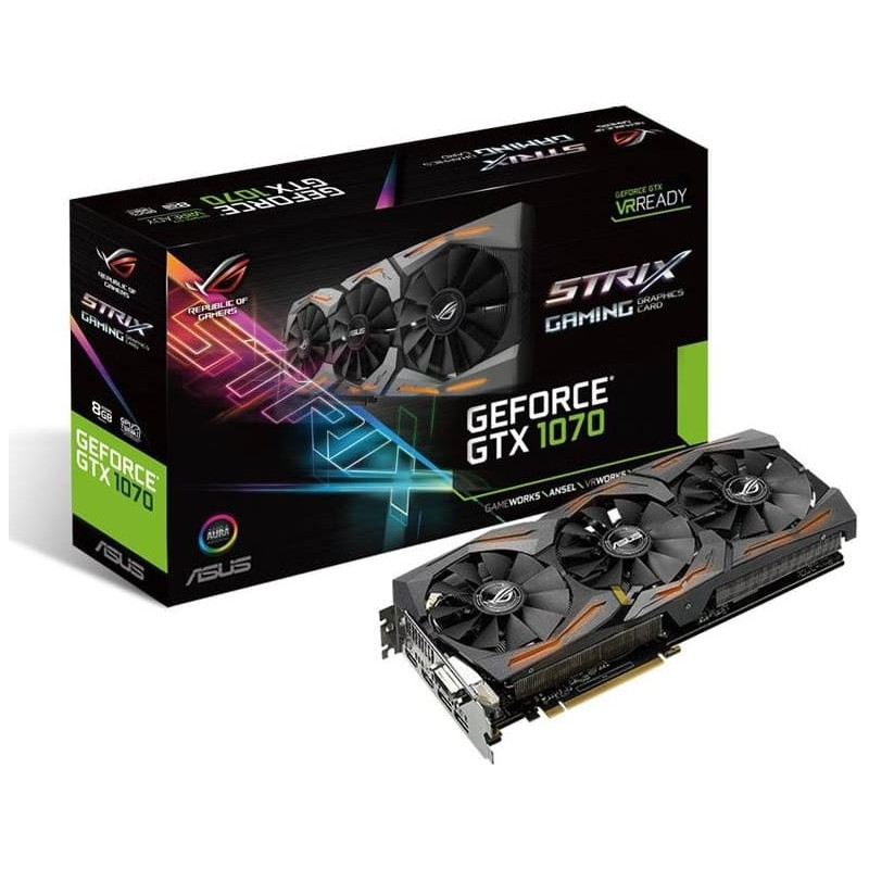 Manufacturer Refurbished ASUS GeForce GTX1070 Strix Gaming 8GB STRIX-GTX1070-8G-GAMING - Graphics Card Only