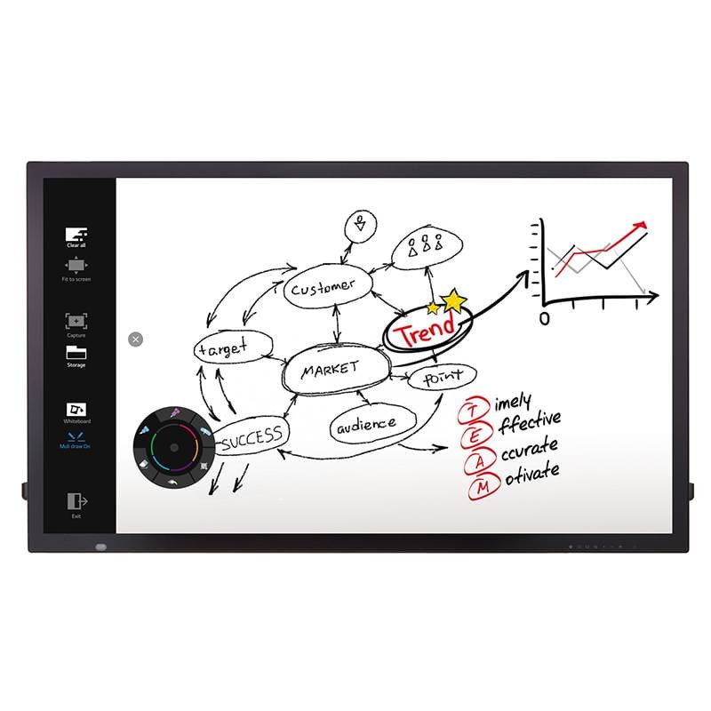 LG Interactive Whiteboard 75" Ultra HD Touchscreen Digital Board Black USB