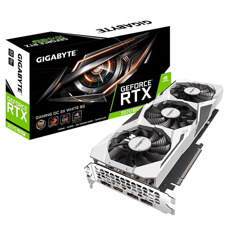 Manufacturer Refurbished Gigabyte GeForce RTX 2070 Super OC 3X 8G White Gaming Graphics Card