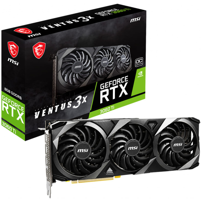 MSI VENTUS GeForce RTX 3060 Ti 3X 8G OC Graphics Card - LHR