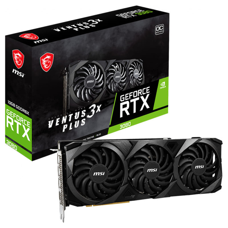 MSI VENTUS GeForce RTX 3080 3X Plus 10G OC Graphics Card - LHR