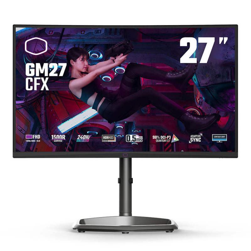 Cooler Master GM27-CFX 27" FHD 240Hz 0.5ms VA QUANTUM DOT Curved HDR400 FreeSync Gaming Monitor