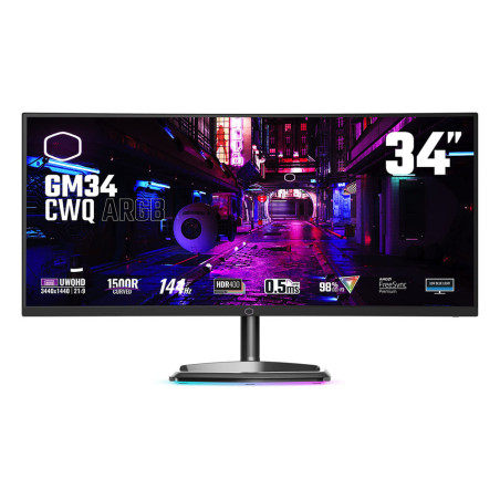 Cooler Master GM34-CWQ ARGB 34" 0.5ms 144Hz Curved Gaming Monitor