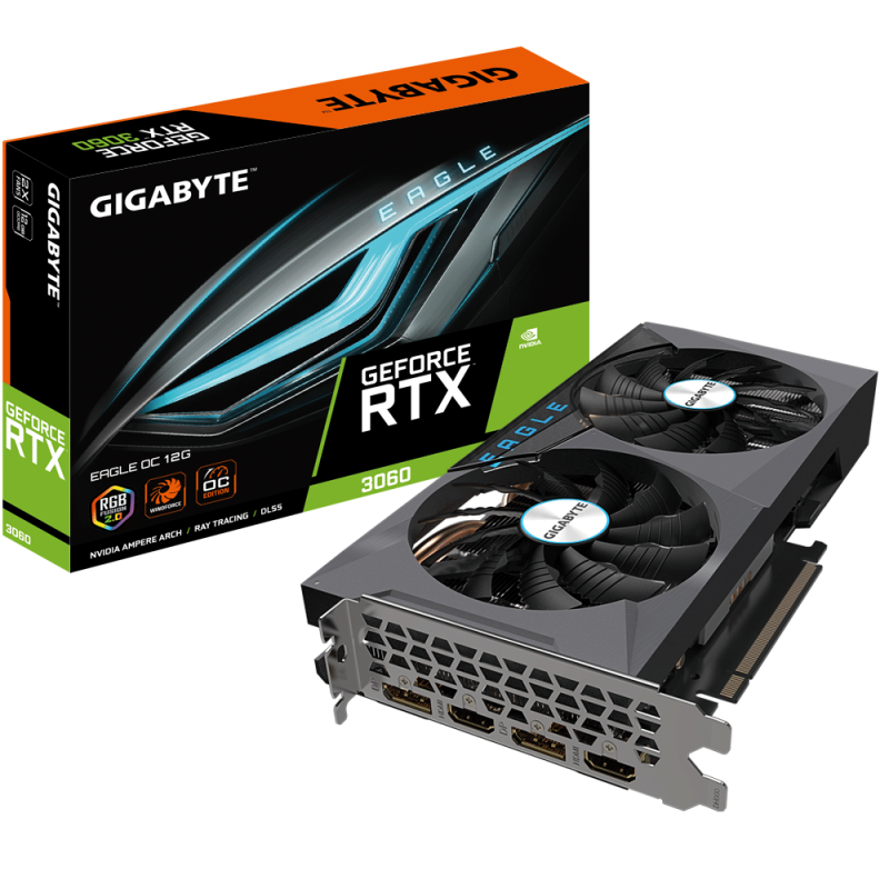 Manufacturer Refurbished Gigabyte GeForce RTX 3060 Eagle OC 12G Graphics Card - LHR
