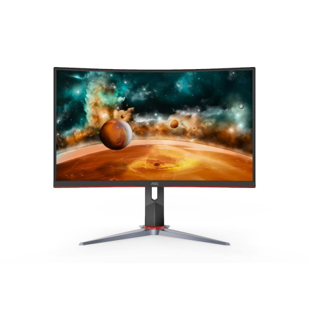 (Manufacturer Refurbished) AOC CQ27G2 27" 2K 1ms 144Hz Freesync Curved Height Adjustable Monitor