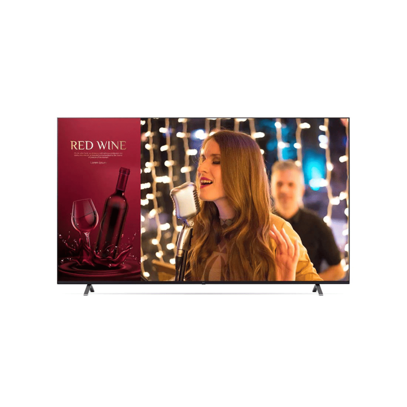 LG 86" 4K UHD LED 330Nits Commercial Display , 16/7 Operation, Inbuild TV Tunner, LG easy Content Management