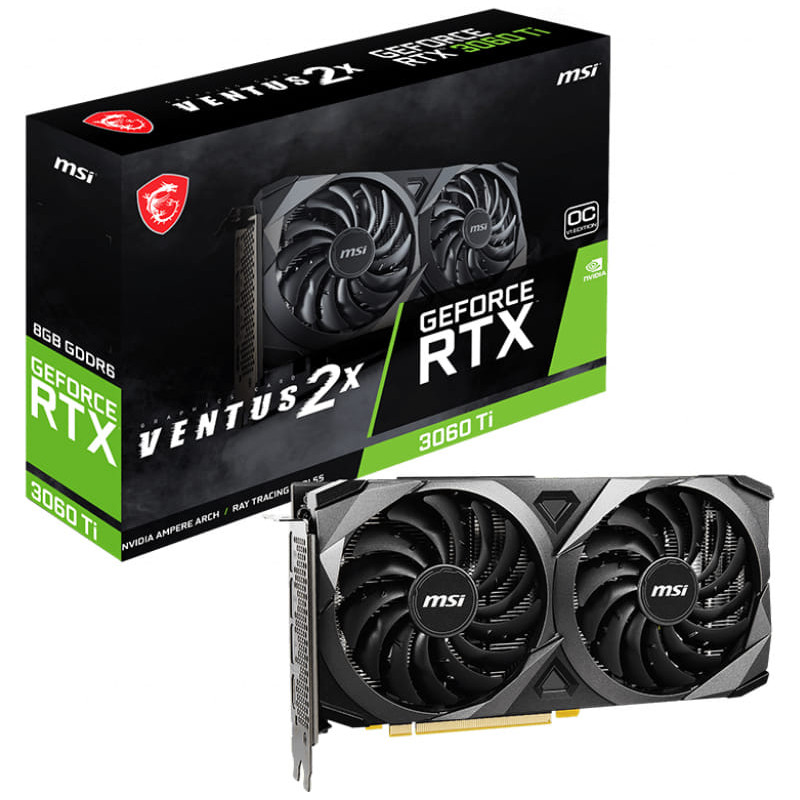 MSI GeForce RTX 3060 Ti VENTUS 2X8G OCV1 LHR Graphics Card