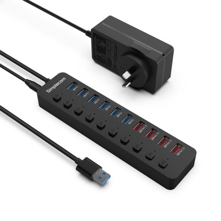 Simplecom CHU810 48W 10 Port USB 3.0 Hub and Charger