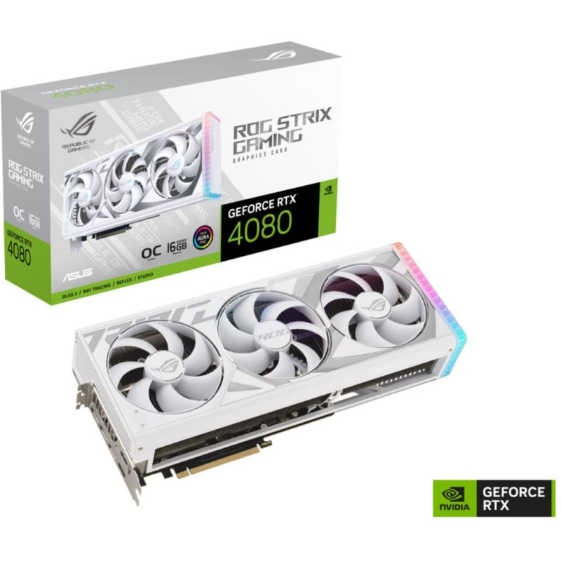 Asus Strix GeForce RTX 4080 OC 16GB Graphics Card - White