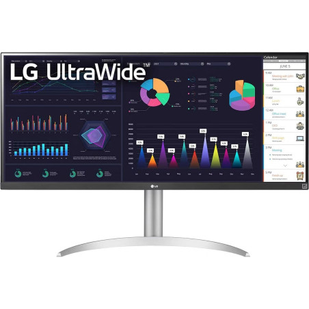 (Carton Damaged) LG 34WQ650 34" UltraWide FHD IPS 100Hz FreeSync HDR400 USB-C Height Adjustable Monitor