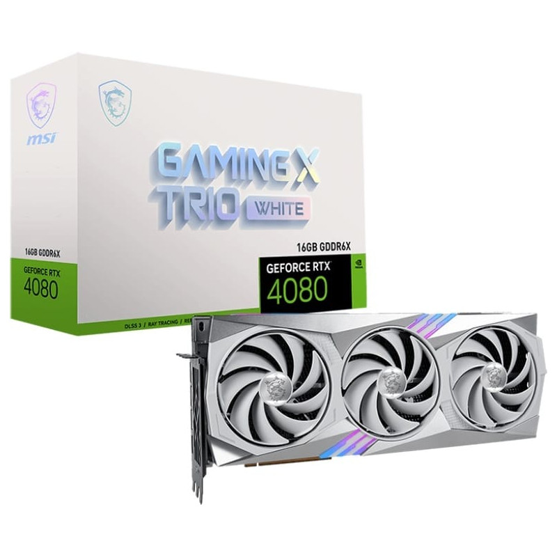 MSI GeForce RTX 4080 16GB Gaming X TRIO White Graphic Card