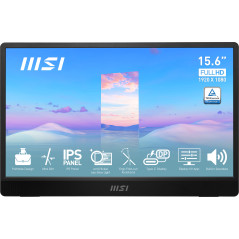 MSI PRO MP161 15.6" FHD IPS 60Hz USB-C Ultra-Slim Monitor - Black