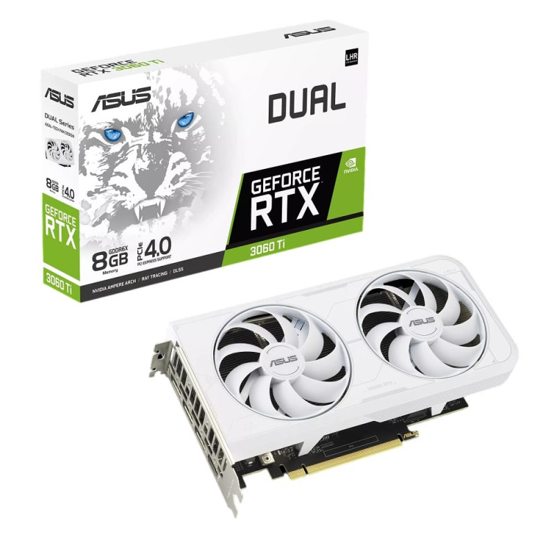 ASUS Dual GeForce RTX 3060 Ti White Edition 8GB GDDR6X Graphics Card