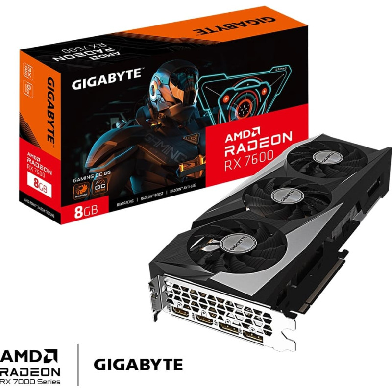 Gigabyte Radeon RX 7600 Gaming OC 8G Graphics Card