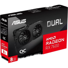 ASUS Dual Radeon RX 7600 OC Edition 8GB GDDR6 Graphics Card