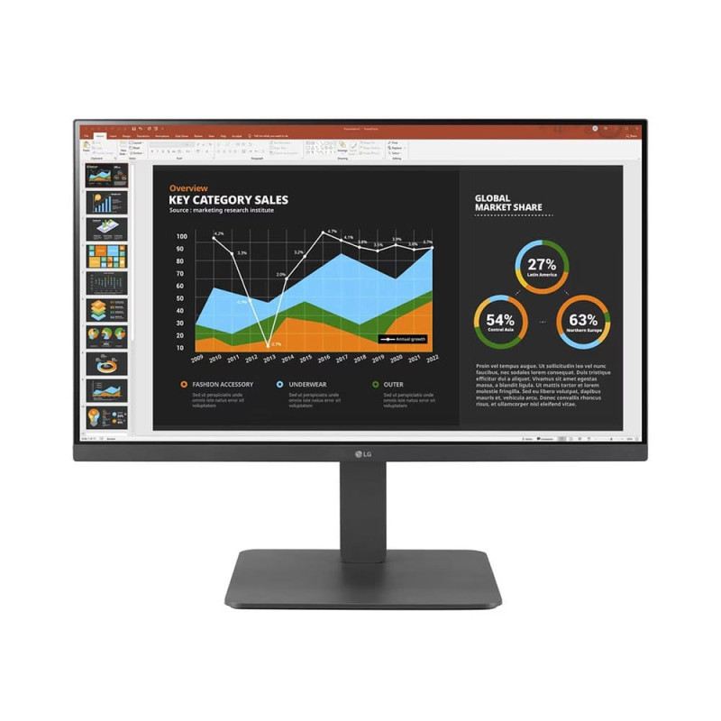 LG 24BR650B C 23.8" FHD IPS Height Adjustable Monitor With USB-C
