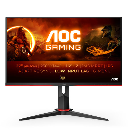 AOC Q27G2S 27" QHD IPS 1ms 165Hz Adaptive Sync Gaming Monitor