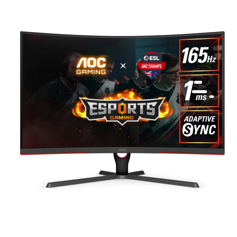 (Manufacturer Refurbished) AOC CQ32G3SE 31.5" 2K 1ms 165Hz FreeSync Premium Curved 1000R HDR Ready Monitor