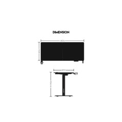 Fantech GD914 Motorised Height Adjustable Gaming Desk - Black