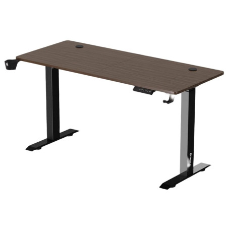Fantech Office Desk Height Adjustable Motoriesd Electirc Stand Gaming Table - Walnut/Black