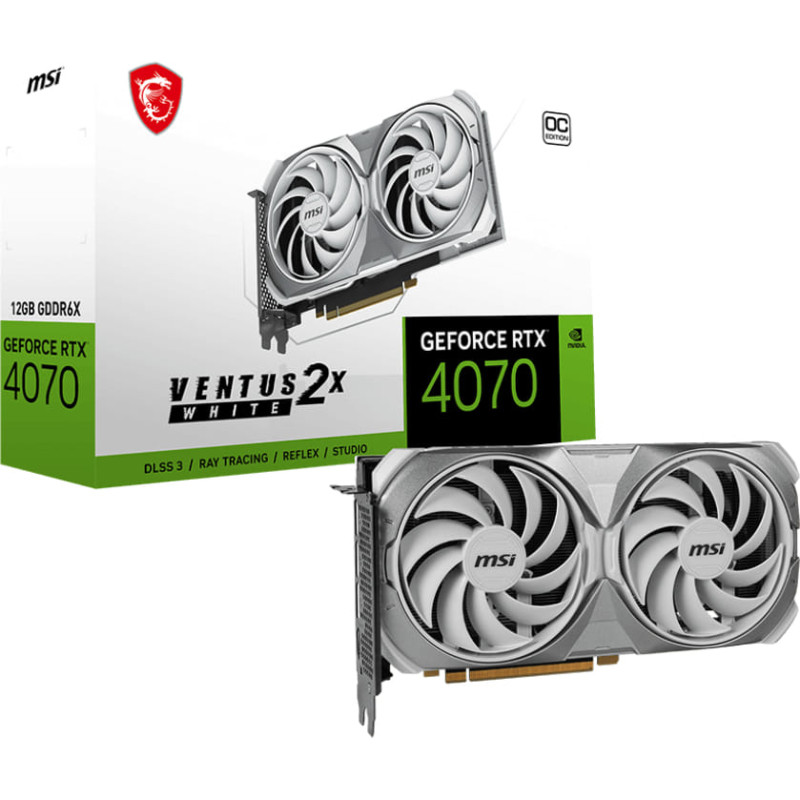 MSI GeForce RTX 4070 VENTUS 2X WHITE 12G OC Graphic Card
