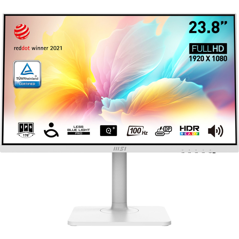 MSI Modern MD2412PW 23.8" FHD IPS 100Hz Monitor - White