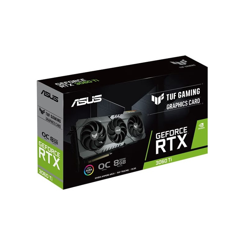 (Carton Damaged) ASUS TUF Gaming GeForce RTX 3060 Ti O8G OC Edition Graphics Card - LHR