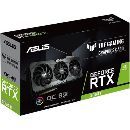 (Carton Damaged) ASUS TUF Gaming GeForce RTX 3060 Ti O8G OC Edition Graphics Card - LHR