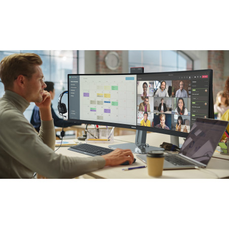 Philips 48.8" 5K DQHD Superwide VA USB-C Curved Business Monitor With Webcam