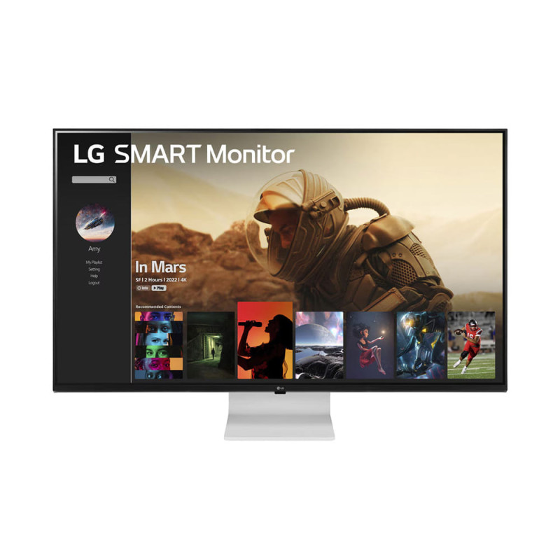 LG 43SQ700S-W 42.5" 4K UHD IPS USB-C Smart Monitor With webOS