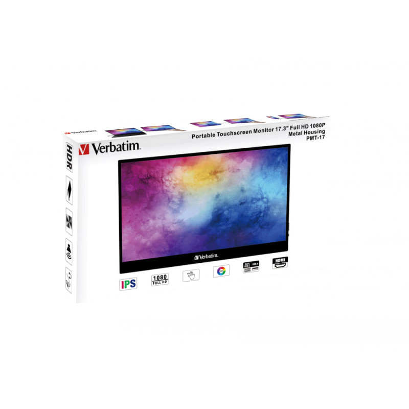 Verbatim 17.3" FHD IPS USB-C Touchscreen Monitor