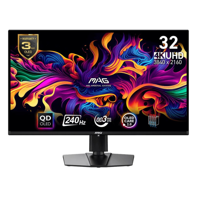 MSI 32" 4K UHD QD-OLED 0.03ms 240Hz HDR Gaming Monitor
