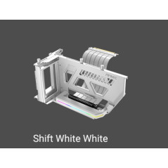Antec Adjustable Vertical GPU Bracket/PCIE 4.0 Riser Cable - White