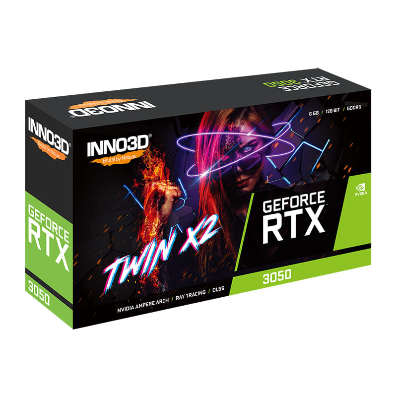 Inno3D GeForce RTX 3050 TWIN X2 6GB GDDR6 Graphic Card
