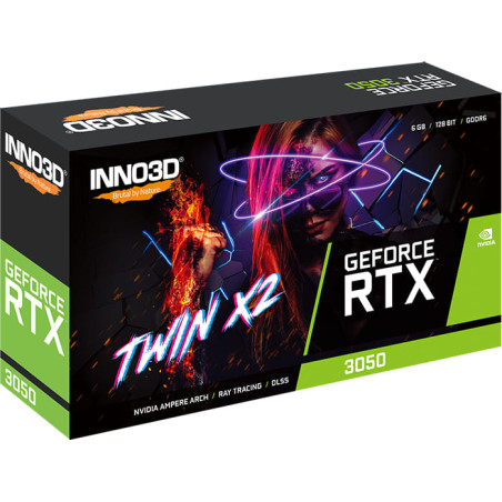 Inno3D GeForce RTX 3050 TWIN X2 6GB GDDR6 Graphic Card