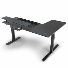 Eureka 60" L Shaped Electric Standing Desk Black Pro Left