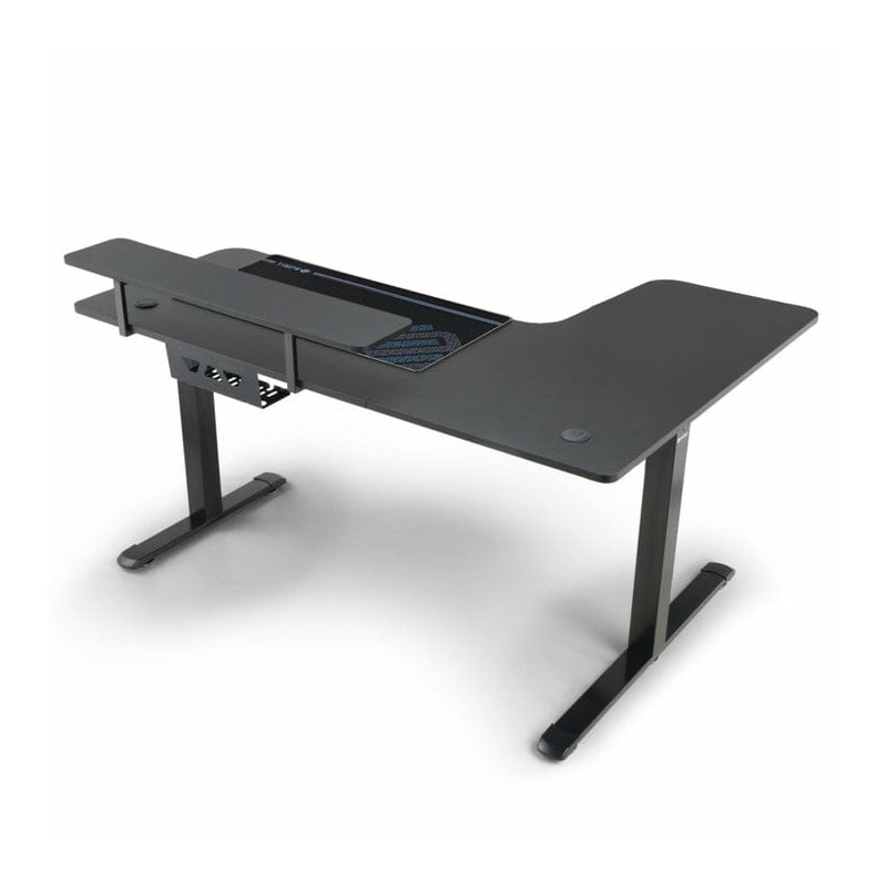 Eureka 60" L Shaped Electric Standing Desk Black Pro Left