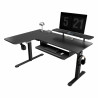 Eureka 60" L Shaped Electric Standing Desk Black Pro Left