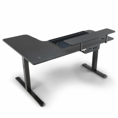 Eureka 60" L Shaped Electric Standing Desk Black Pro Right