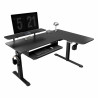 Eureka 60" L Shaped Electric Standing Desk Black Pro Right