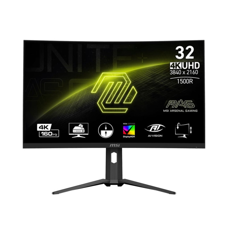 MSI MAG 321CUP 32" 4K UHD 1ms 160Hz FreeSync Curved Height Adjustable Monitor