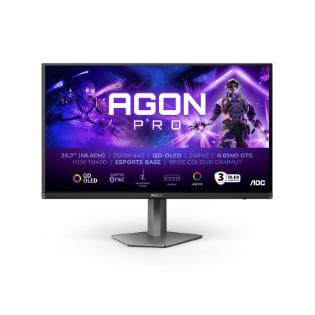 AOC AG276QZD2 27" QHD OLED 0.03ms 240Hz Height Adjustable Monitor