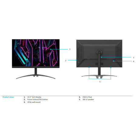 Acer X32QFS 31.5" UHD IPS 0.5ms 150Hz FreeSync Height Adjustable Monitor