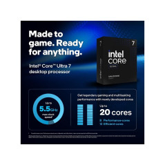 Intel Core Ultra 7 265K LGA 1851 Unlocked 20 Core up to 5.5GHz CPU Processor