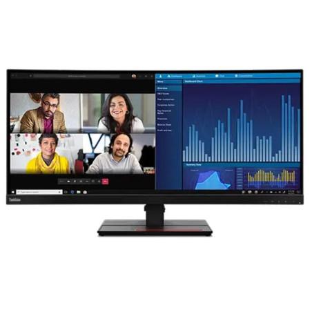 Lenovo ThinkVision P34W-20 34" QHD IPS Height Adjustable Curved Monitor