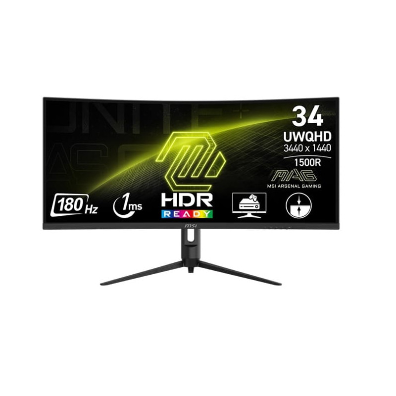 MSI MAG 342CQR E2 34" VA UWQHD 1ms 180Hz  Curved Monitor